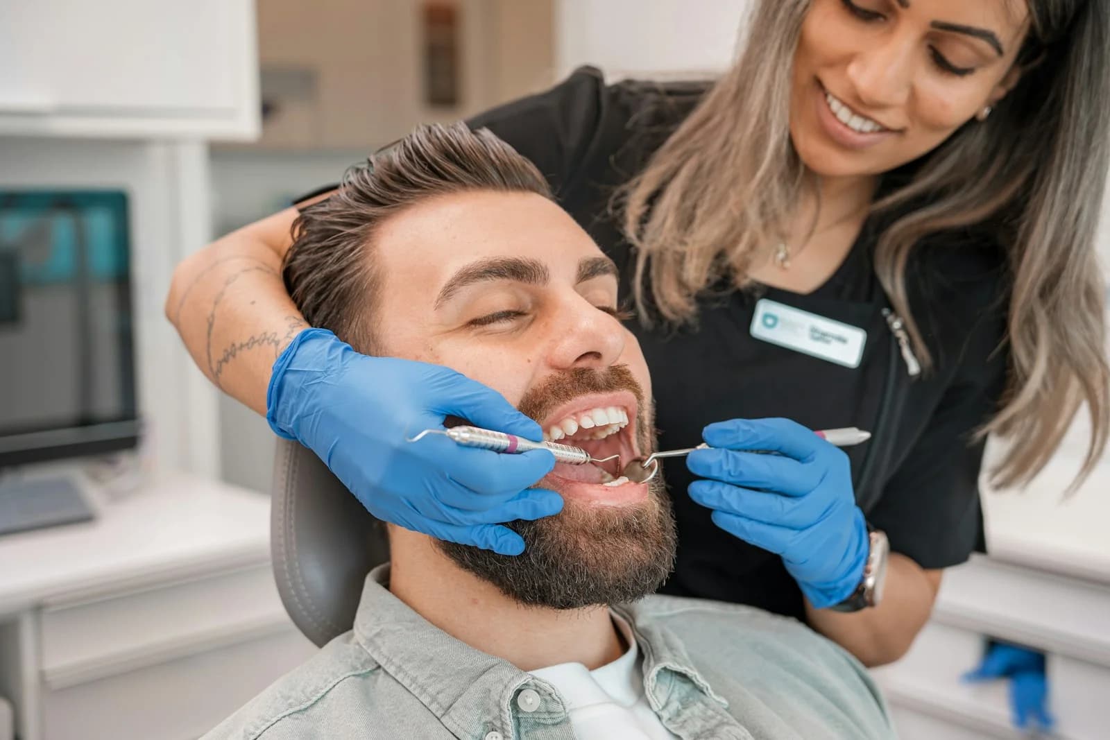 Bright healthy smile after professional care
