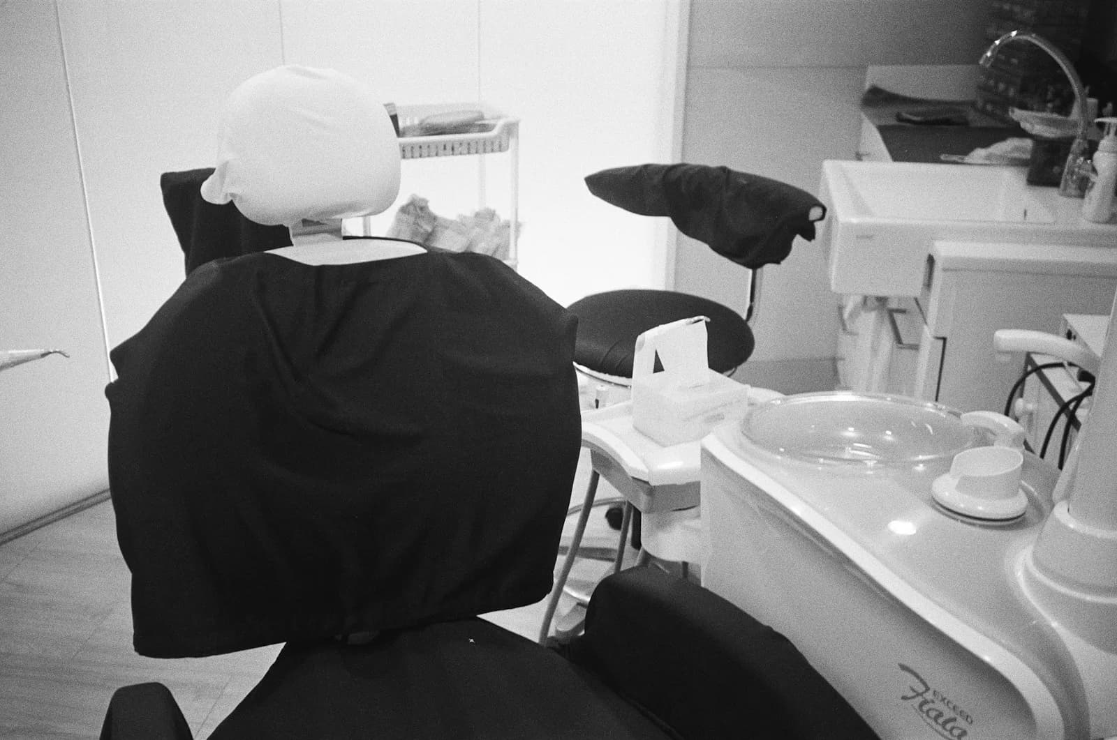 Close view of dental treatment for a cavity
